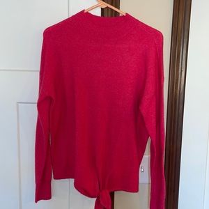 LOFT Women’s Tie-Front Hot Pink Lightweight Sweater
